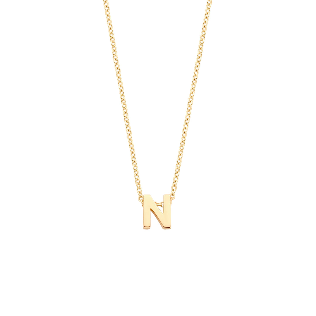 Blush 14ct Solid Gold Letter Pendant Necklace