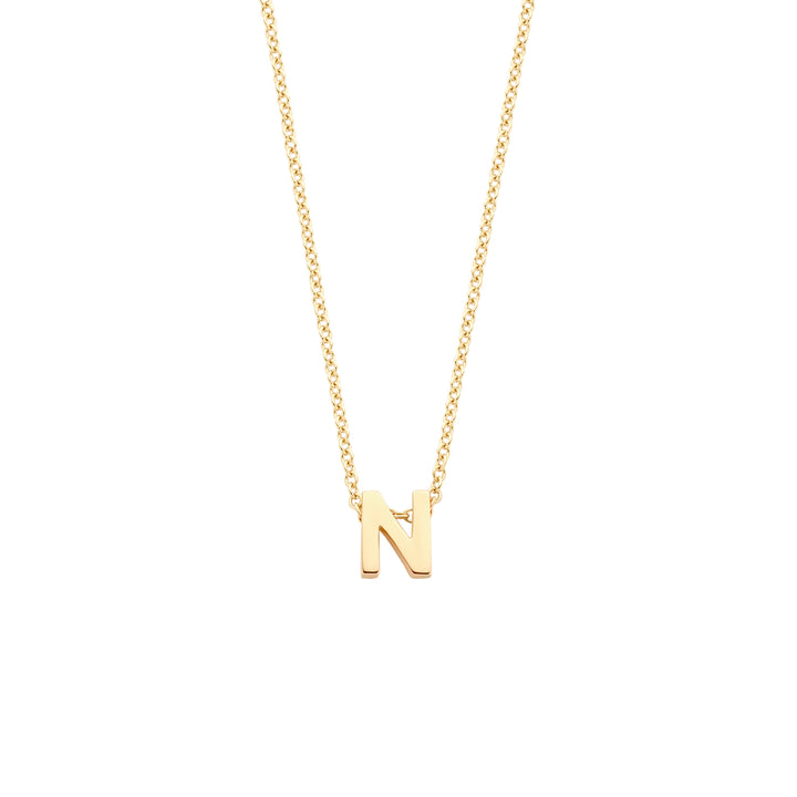 Blush 14ct Solid Gold Letter Pendant Necklace