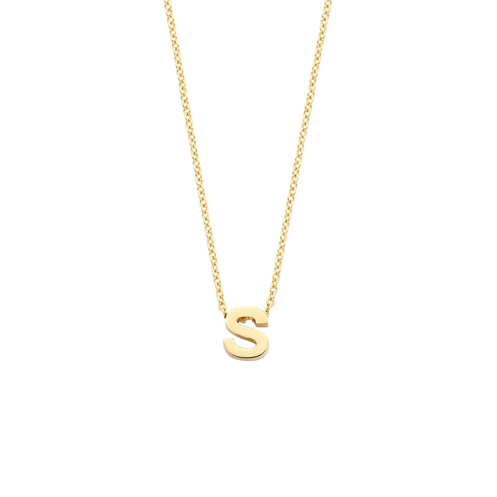 Blush 14ct Solid Gold Letter Pendant Necklace