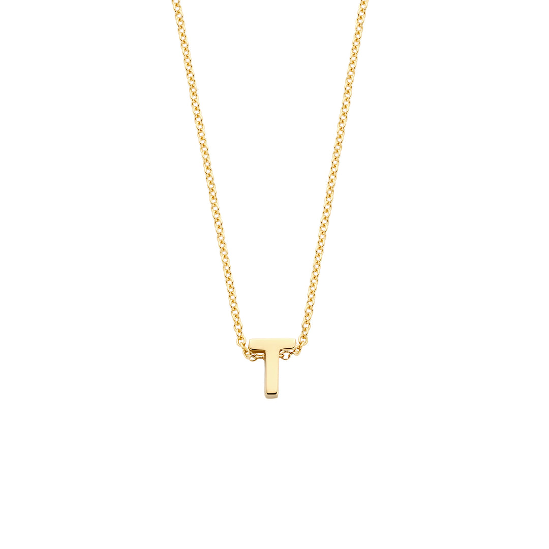 Blush 14ct Solid Gold Letter Pendant Necklace