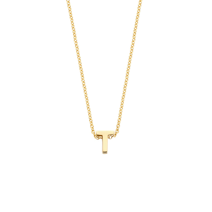 Blush 14ct Solid Gold Letter Pendant Necklace