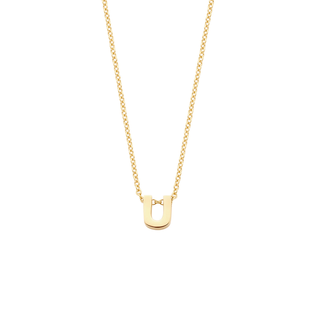 Blush 14ct Solid Gold Letter Pendant Necklace