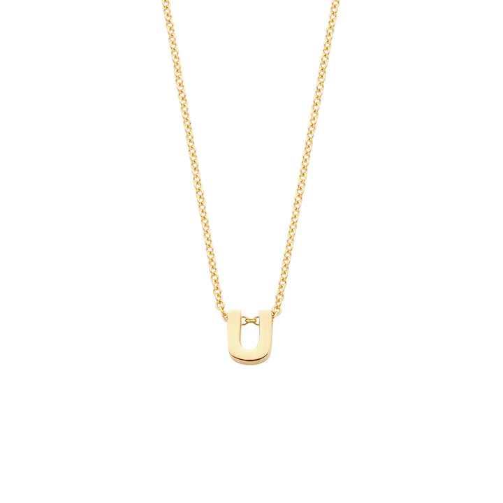 Blush 14ct Solid Gold Letter Pendant Necklace