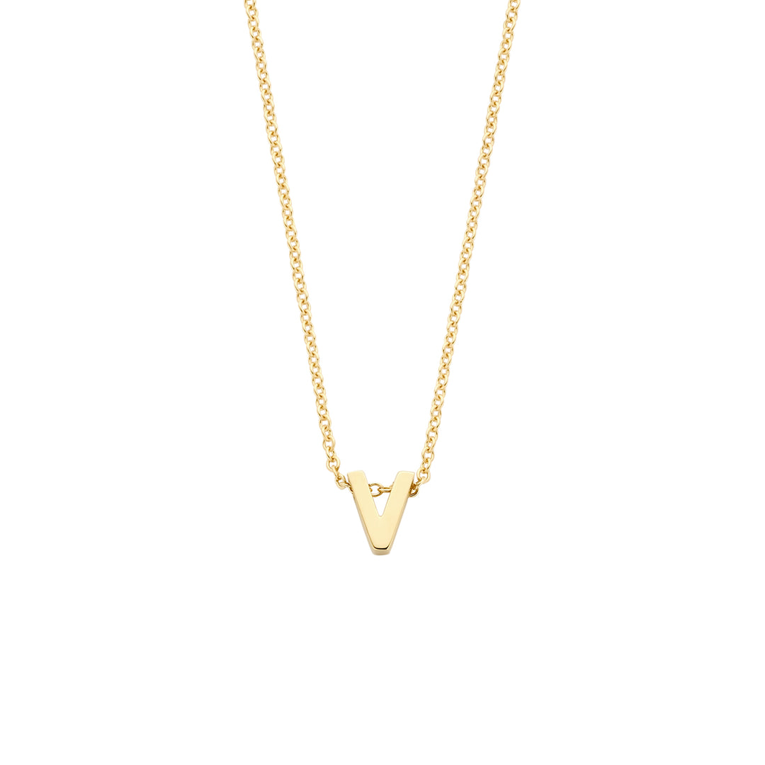 Blush 14ct Solid Gold Letter Pendant Necklace