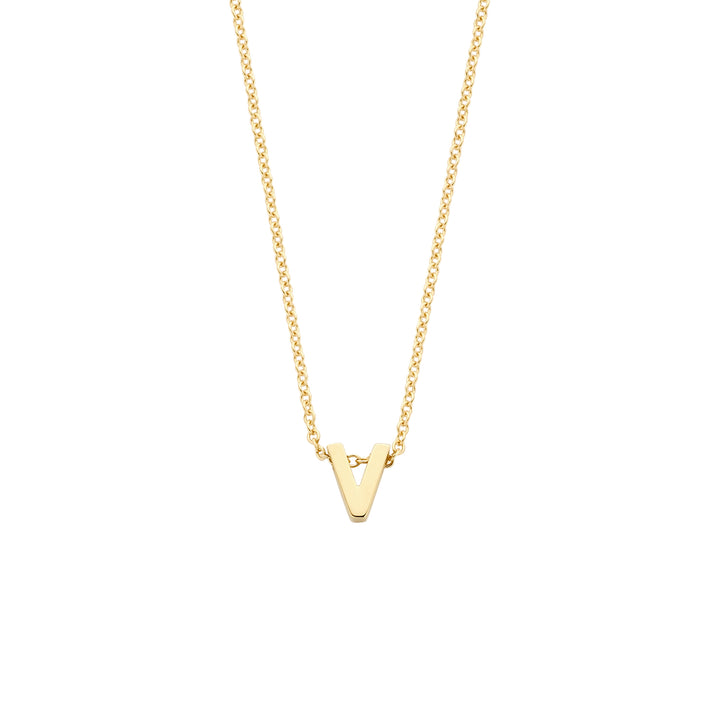 Blush 14ct Solid Gold Letter Pendant Necklace