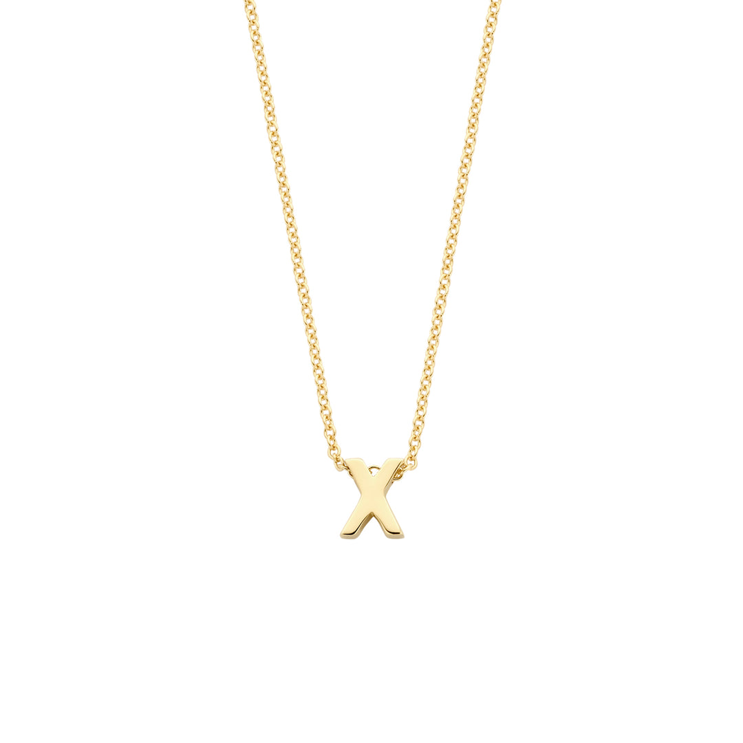 Blush 14ct Solid Gold Letter Pendant Necklace