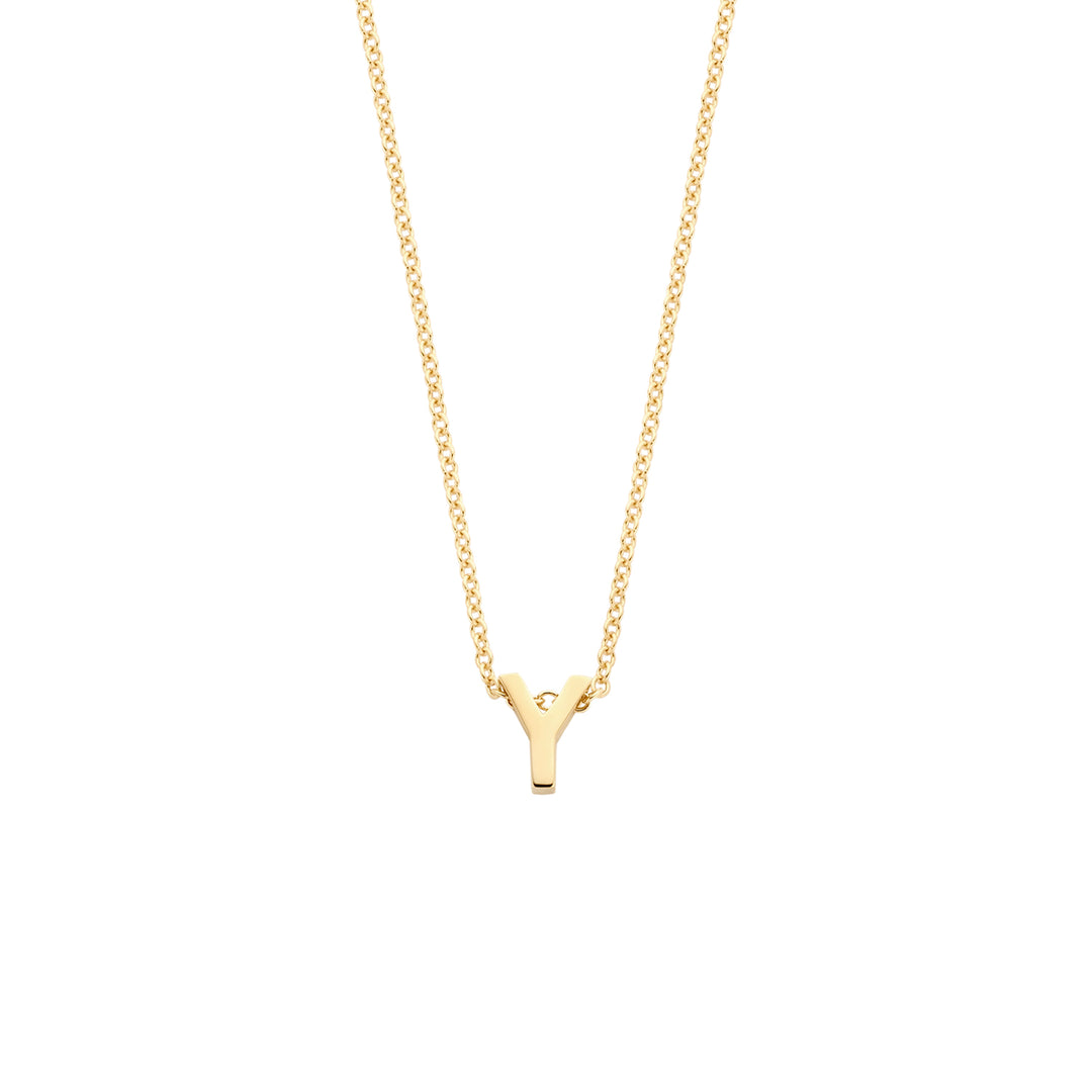 Blush 14ct Solid Gold Letter Pendant Necklace