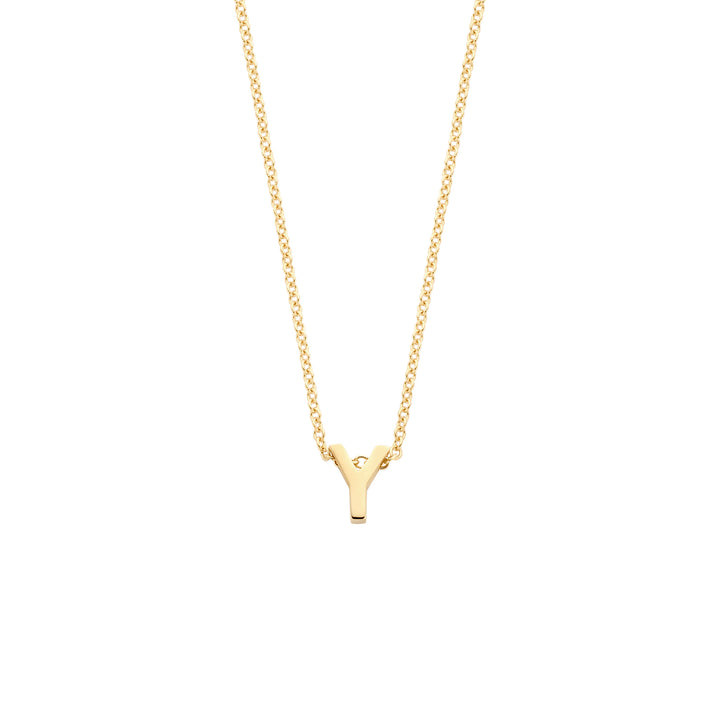 Blush 14ct Solid Gold Letter Pendant Necklace