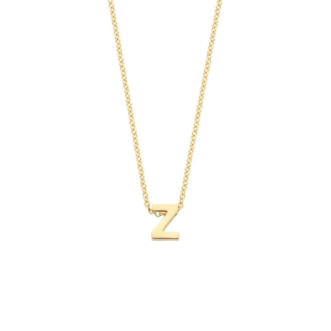 Blush 14ct Solid Gold Letter Pendant Necklace