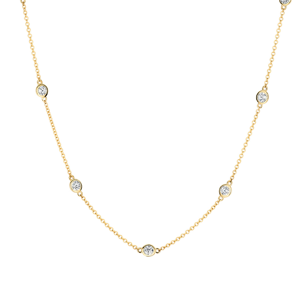 Blush 14ct Solid Gold Zirconia Necklace