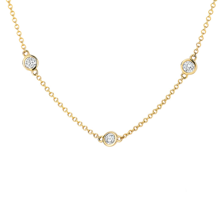 Blush 14ct Solid Gold Zirconia Necklace