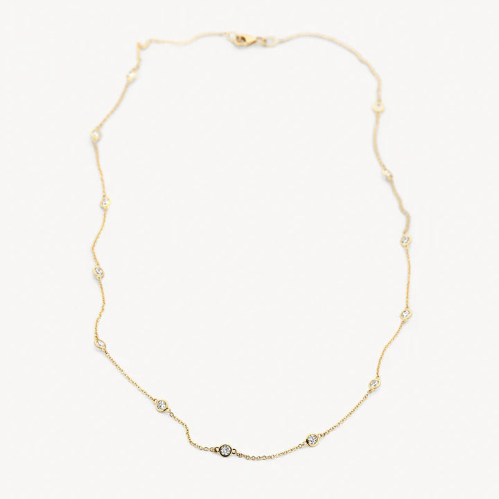 Blush 14ct Solid Gold Zirconia Necklace