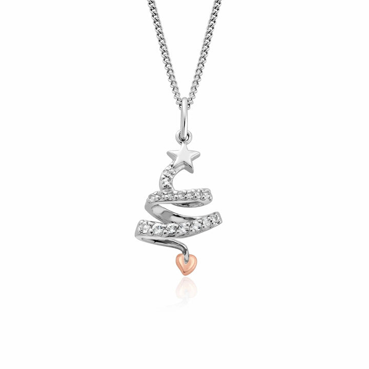 Clogau Silver Christmas Tree Necklace