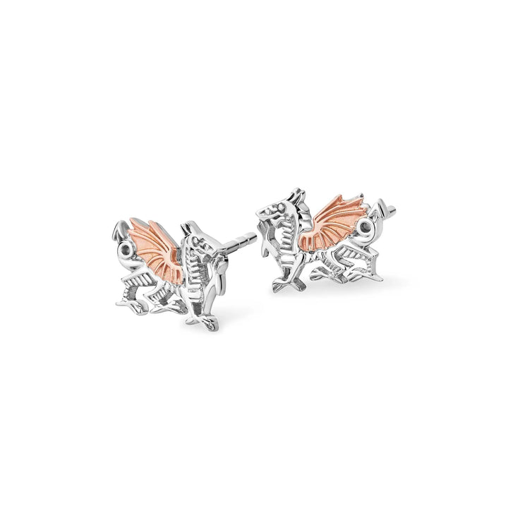 Clogau Silver Welsh Dragon Stud Earrings