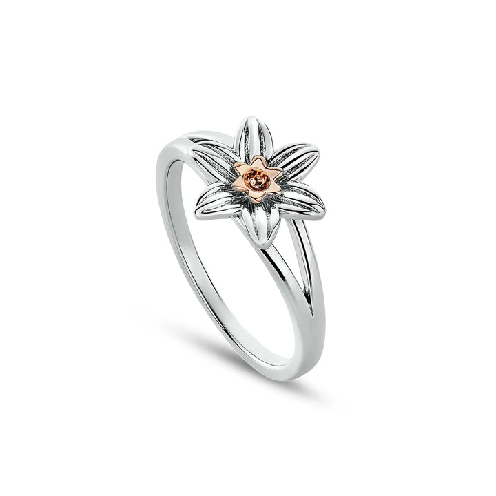 Clogau Nature's Wonder Silver Daffodil Ring