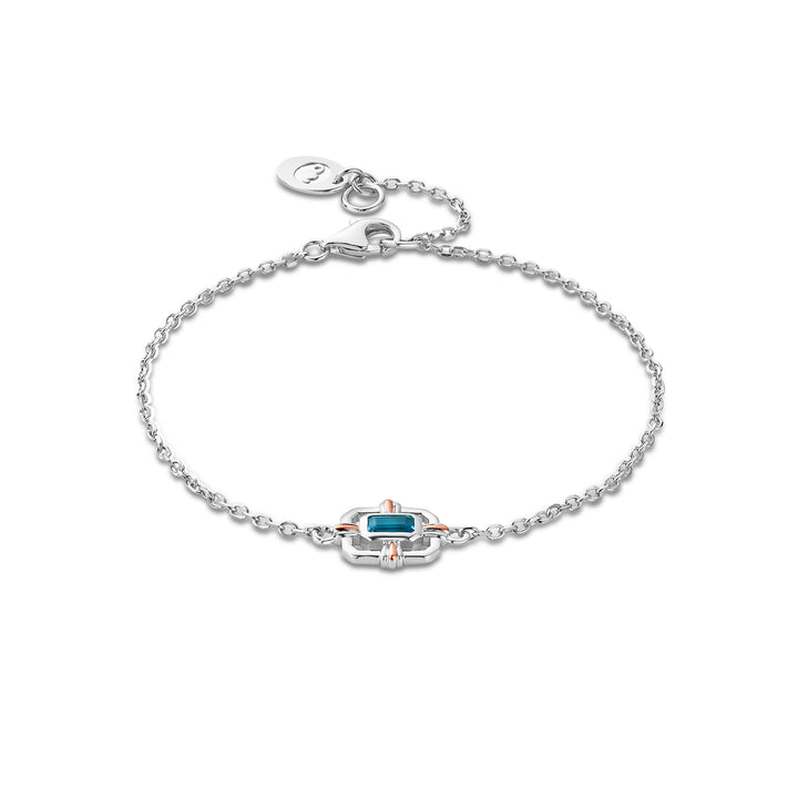 Clogau Enchanted Gateways Silver And Swiss Blue Topaz Bracelet