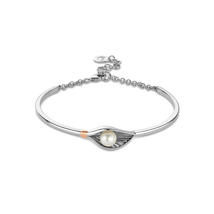 Clogau  Silver and Pearl Beachcomber Shell Banglet