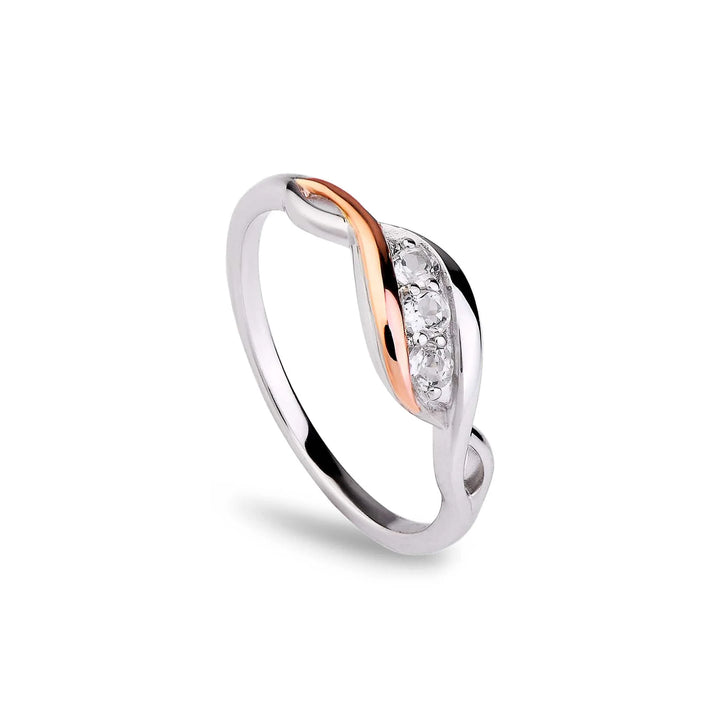 Clogau Past Present Future Silver Ring