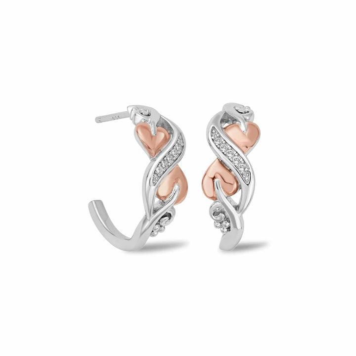 Clogau Tree of Life White Topaz Half Hoop Earrings