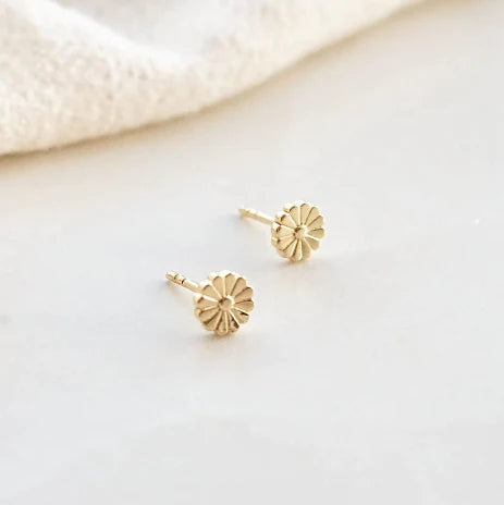 Daisy London 18ct Gold Plate Bloom Stud Earrings