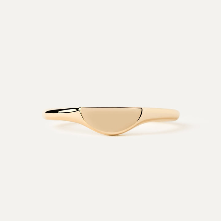 PDPAOLA Gold Half Circle Mini Stamp Ring