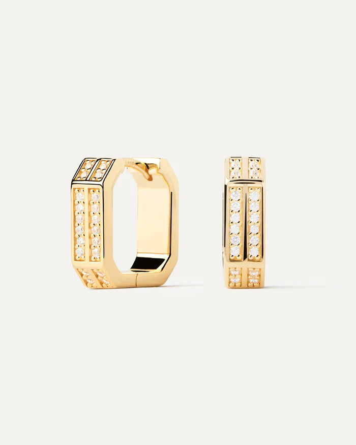 PDPAOLA Gold Olympia Earrings