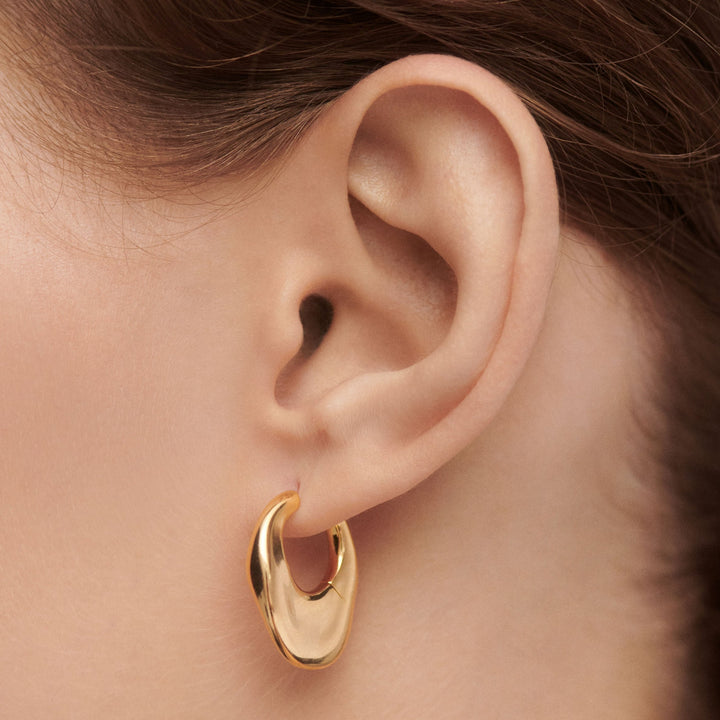 PDPAOLA Gold Volcano Hoop Earrings