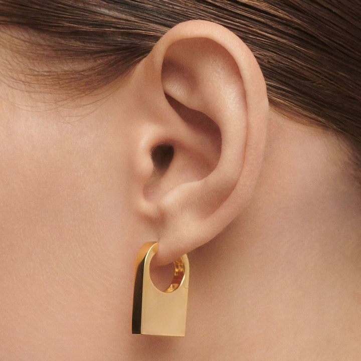 PDPAOLA Gold Chicago Hoop Earrings