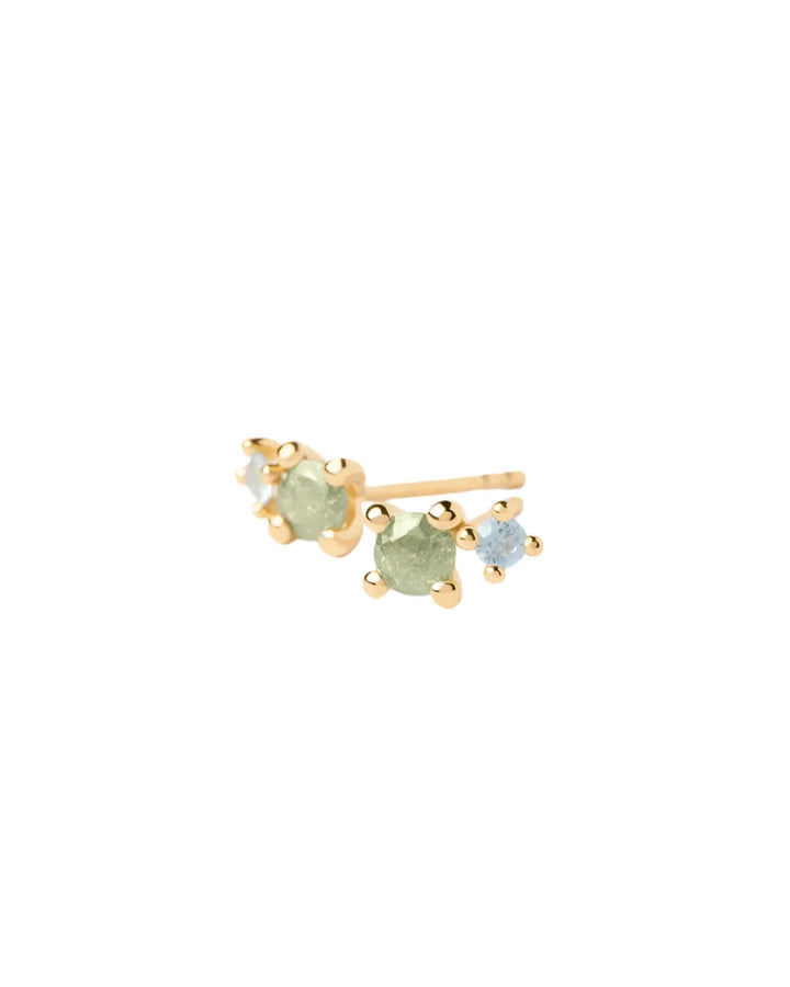 PDPAOLA Gold Moss Stud Earrings