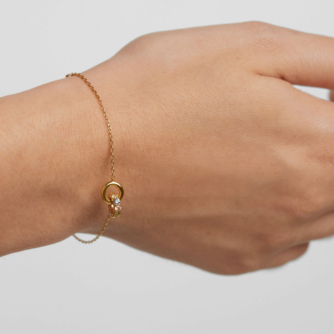 PDPAOLA Gold Rainbow Spin Bracelet