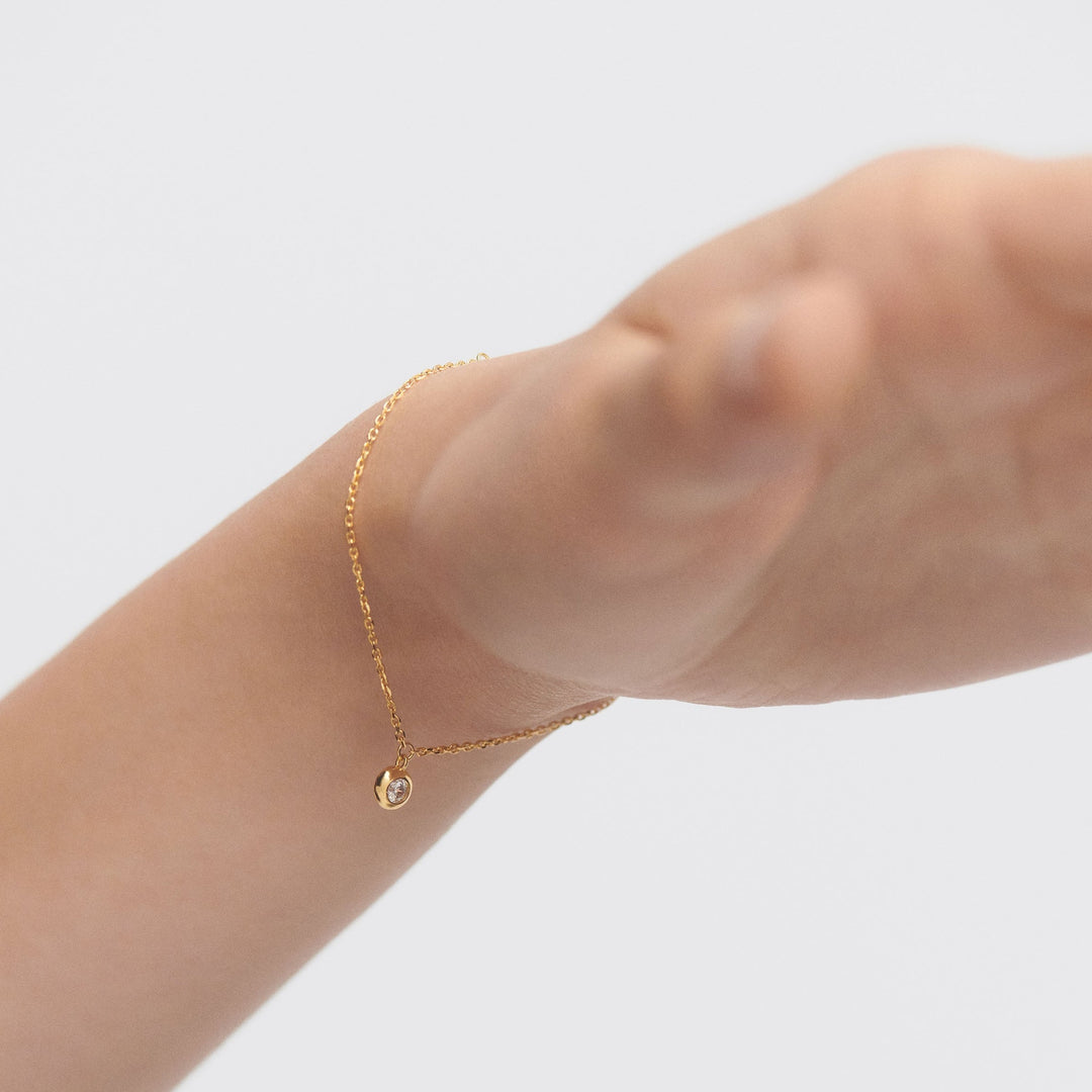 PDPAOLA Gold Sand Solitary Bracelet