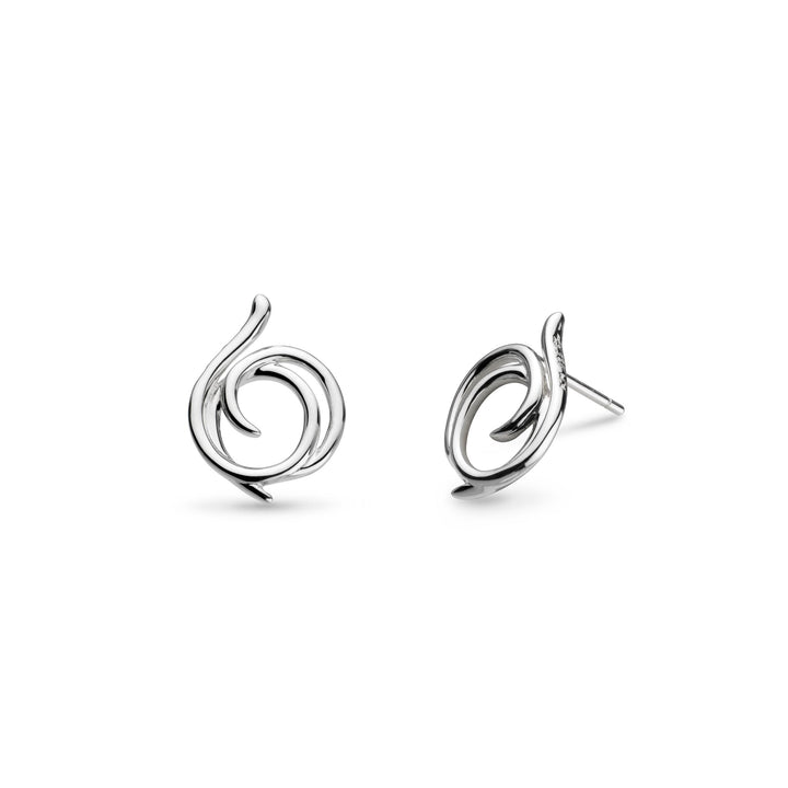 Kit Heath Silver Entwine Helix Wrap Stud Earrings