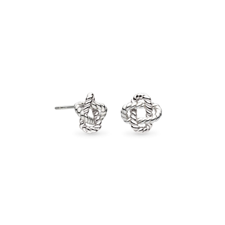 Kit Heath Silver Marina Rope Knot Stud Earrings