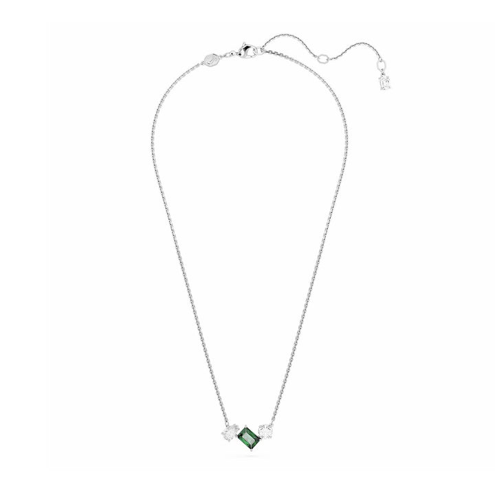 Swarovski Silver Mesmera Mixed Cut Green Necklace