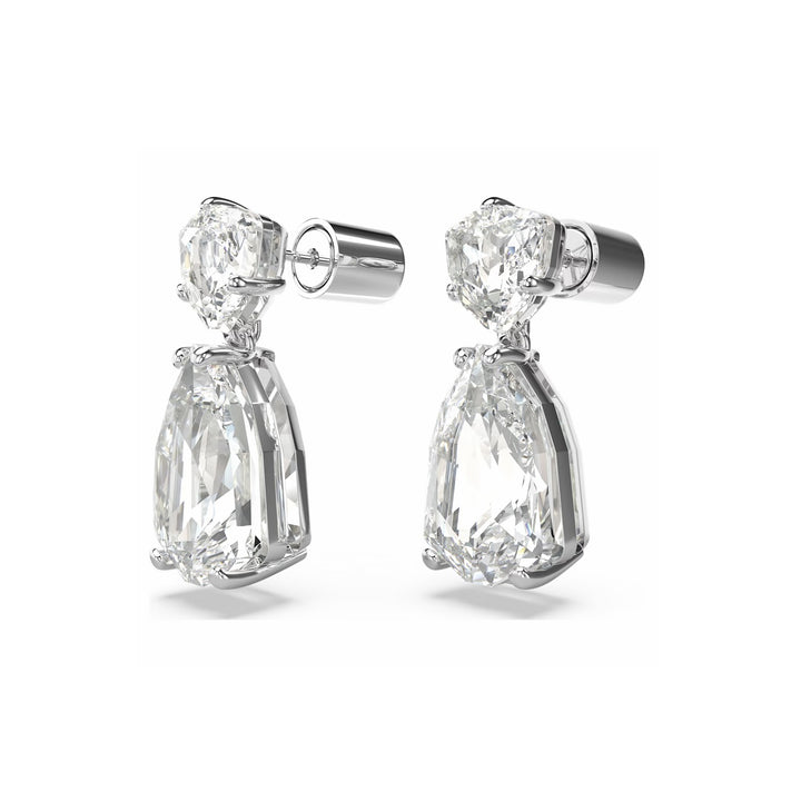 Swarovski Silver Mesmera Pear Cut Drop Earrings