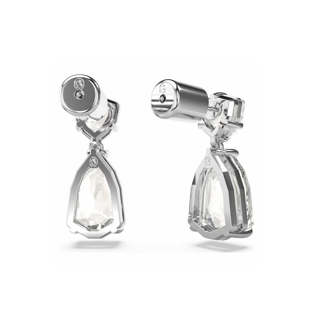 Swarovski Silver Mesmera Pear Cut Drop Earrings