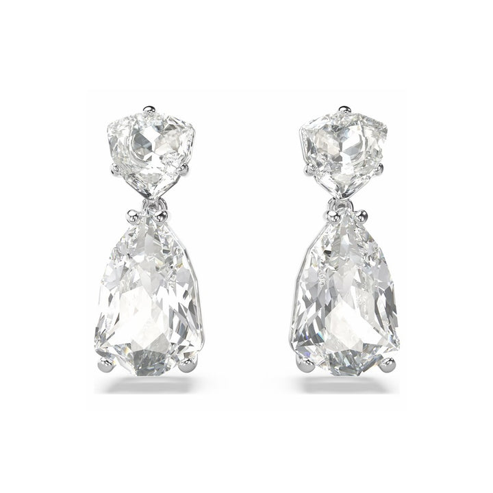 Swarovski Silver Mesmera Pear Cut Drop Earrings