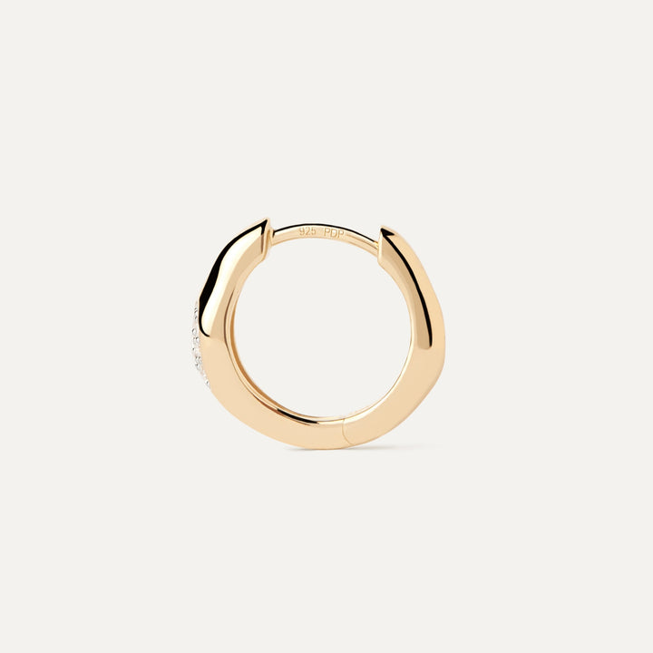 PDPAOLA Gold Onda Hoop Earrings