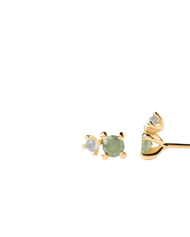 PDPAOLA Gold Moss Stud Earrings