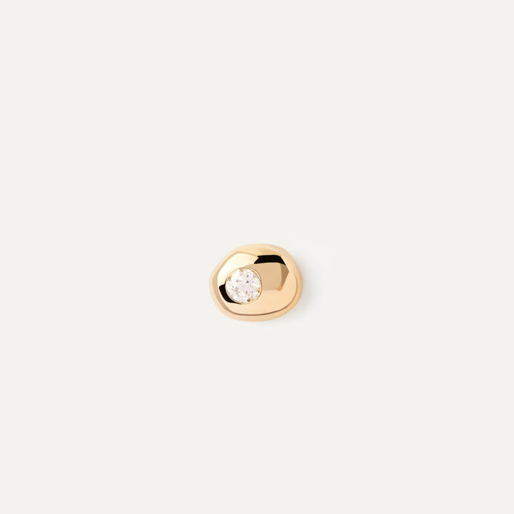 PDPAOLA Gold Sand Single Stud Earring