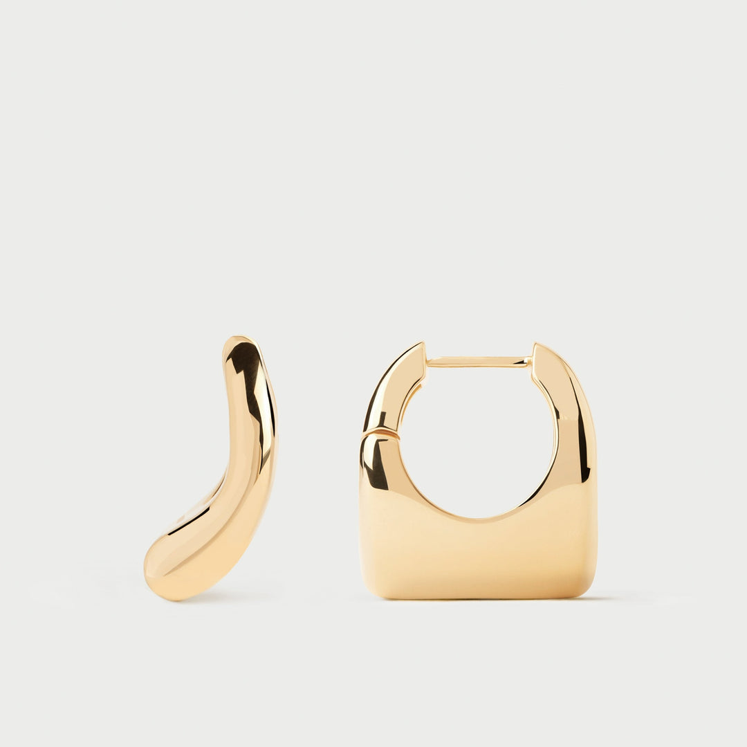 PDPAOLA Gold Medium Ibiza Hoop Earrings