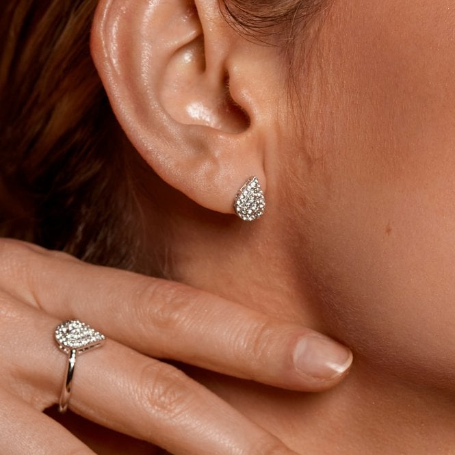 Hot Diamonds Silver Glimmer Teardrop Stud Earrings