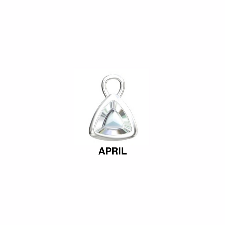 Mococo Personalised Silver Birthstone Charm