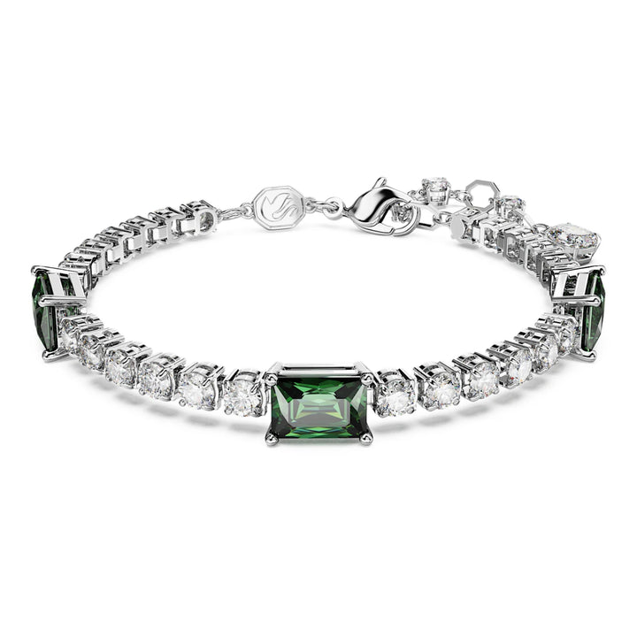 Swarovski Silver Matrix Mixed Cut Green Bracelet