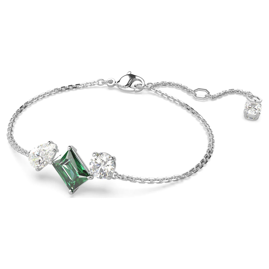 Swarovski Silver Mesmera Mixed Cut Green Bracelet