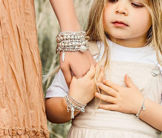 ChloBo Mummy & Mini Didi Tassel Set of 2 Bracelets