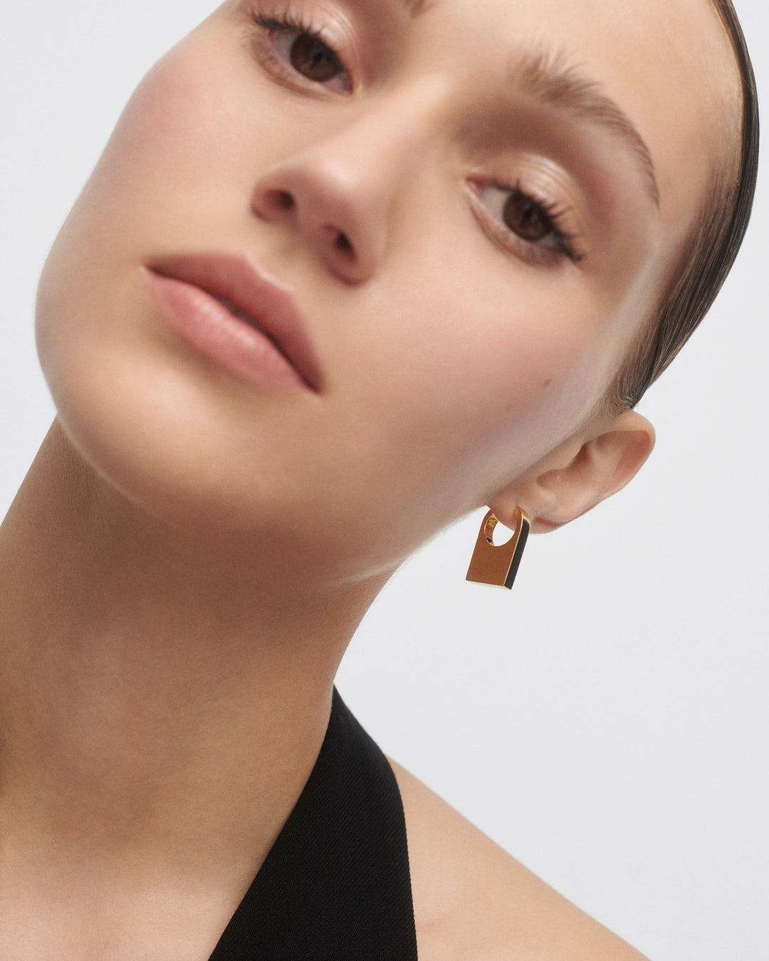 PDPAOLA Gold Chicago Hoop Earrings