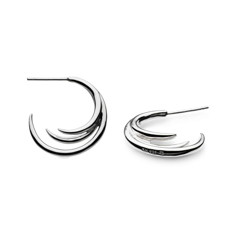 Kit Heath Silver Entwine Helix Wrap Hoop Earrings