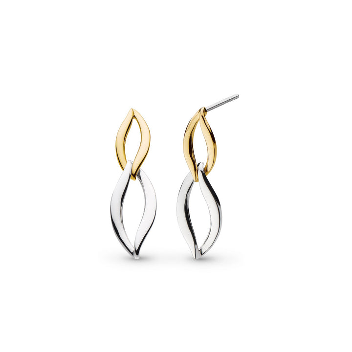 Kit Heath Silver Enwtine Twine Duo Stud Earrings