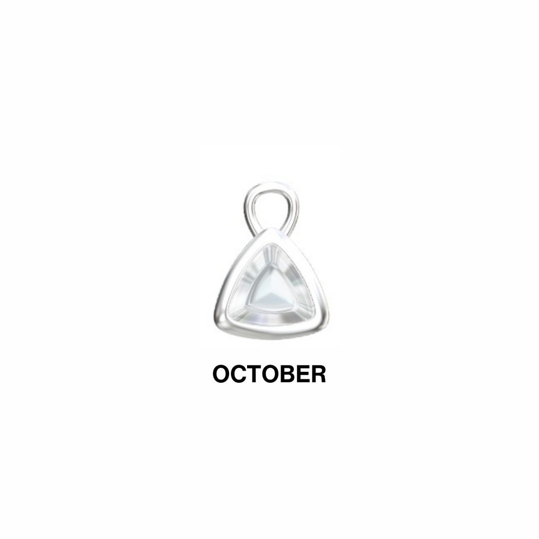 Mococo Personalised Silver Birthstone Charm